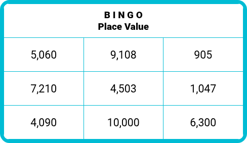Place Value - Bingo Cards